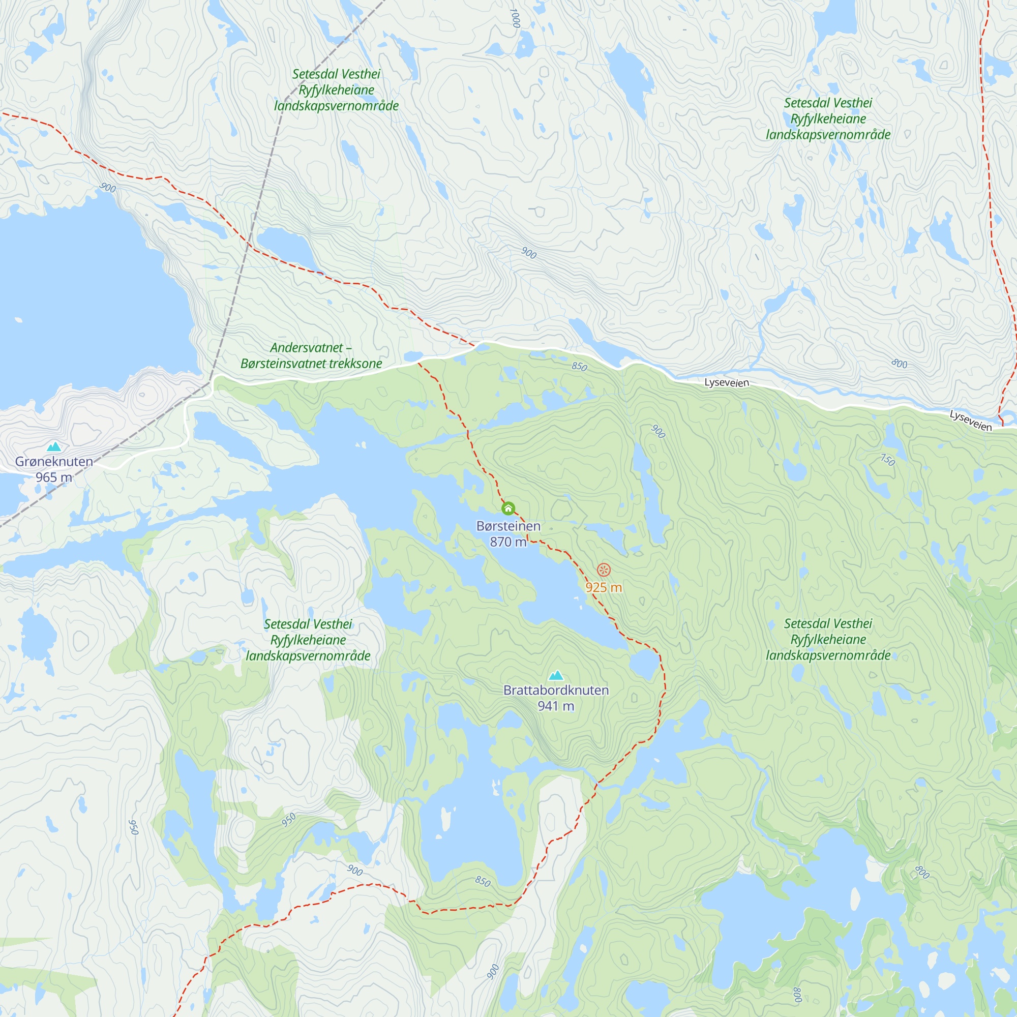 Børsteinen map