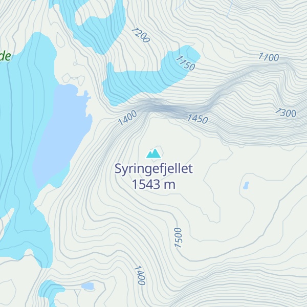 Map of Syringefjellet
