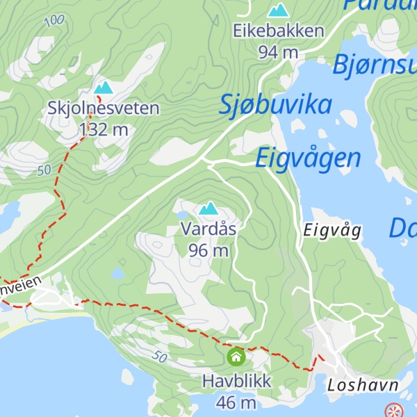 Map of Vardås