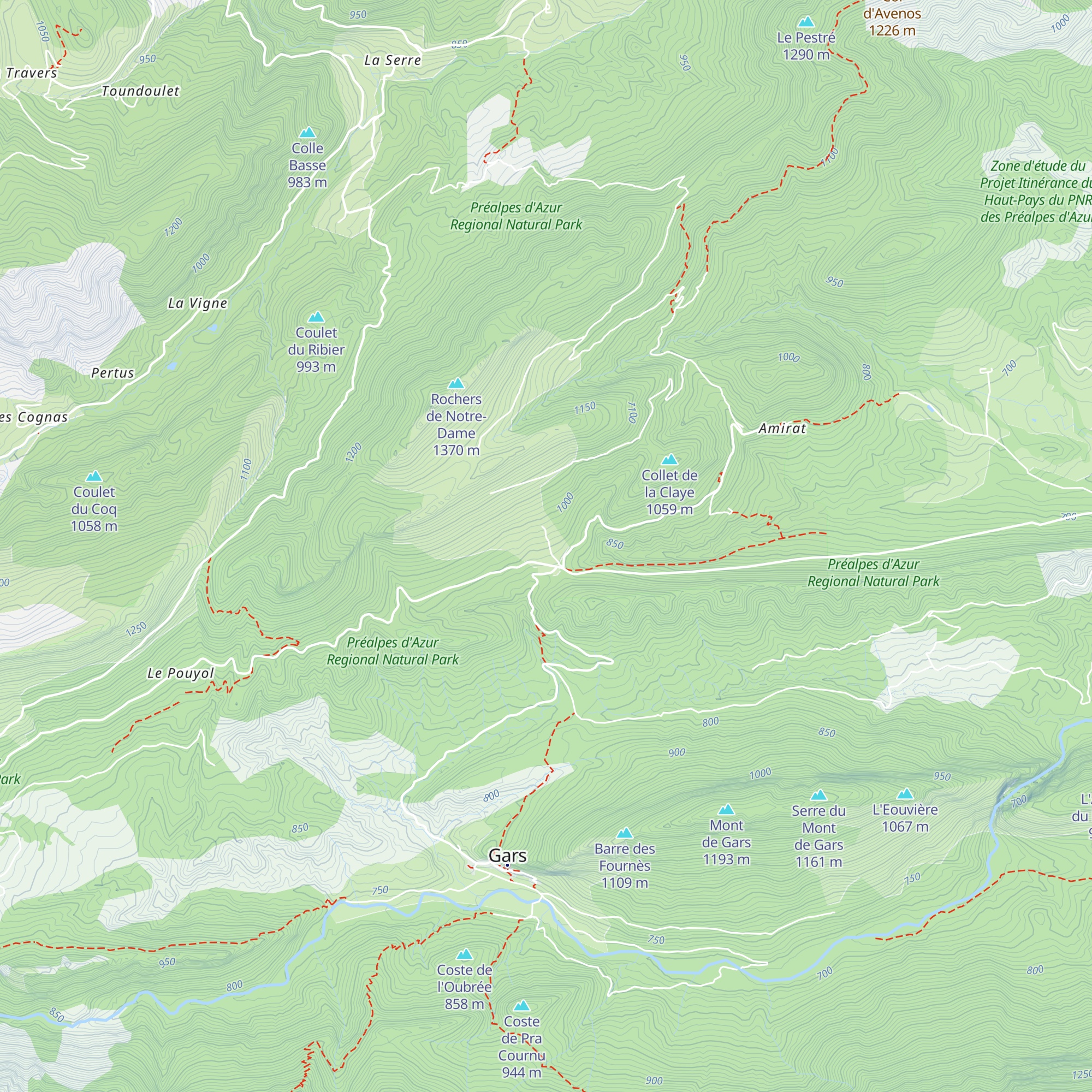 Gîte Amirat map