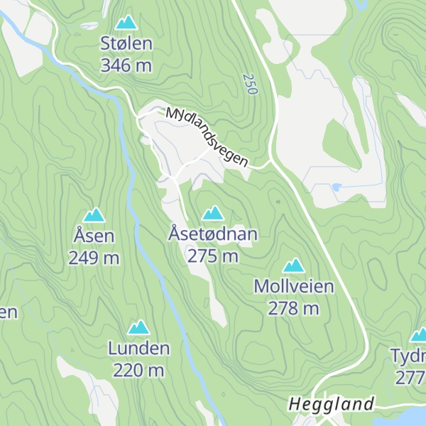 Map of Åsetødnan