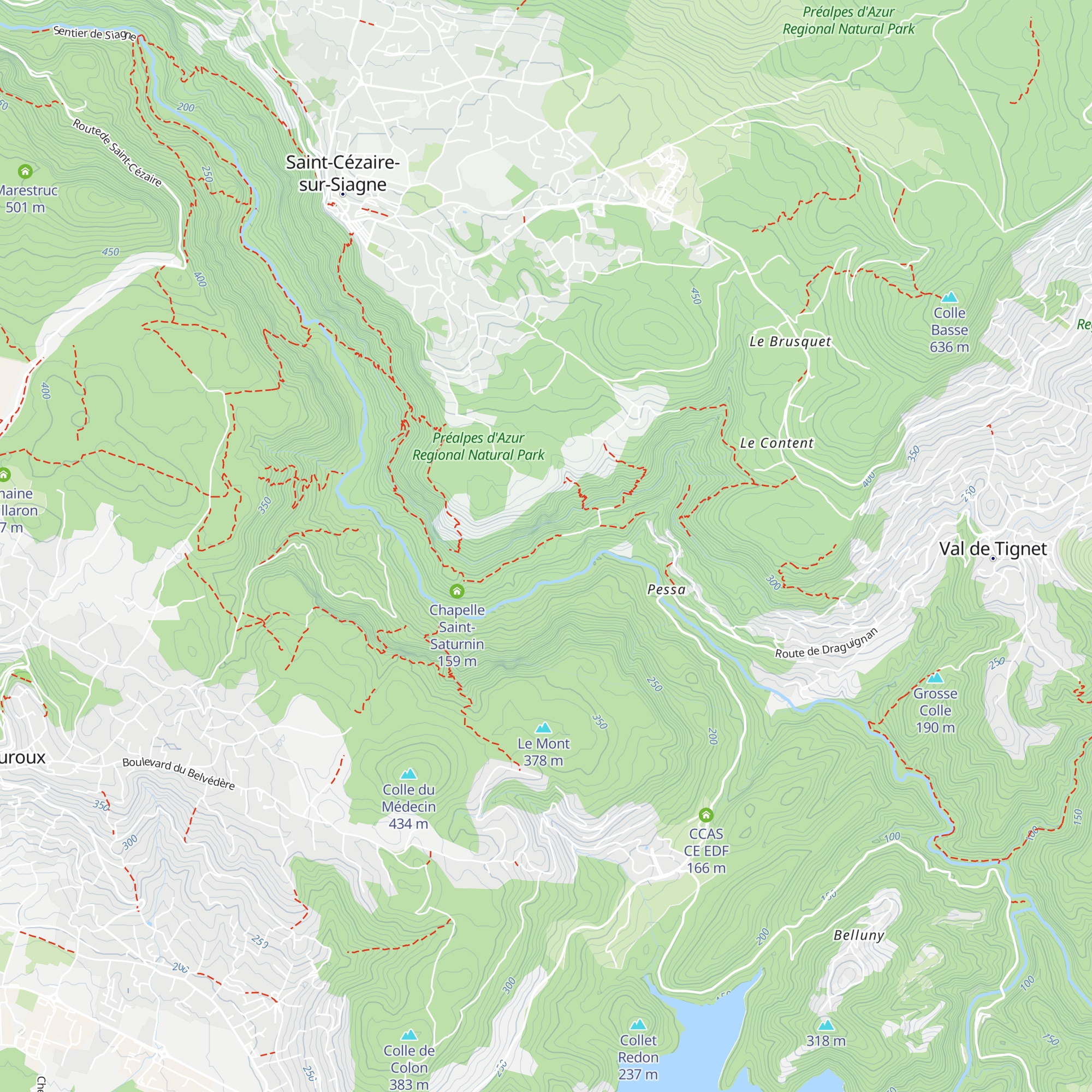 Les Tuves map