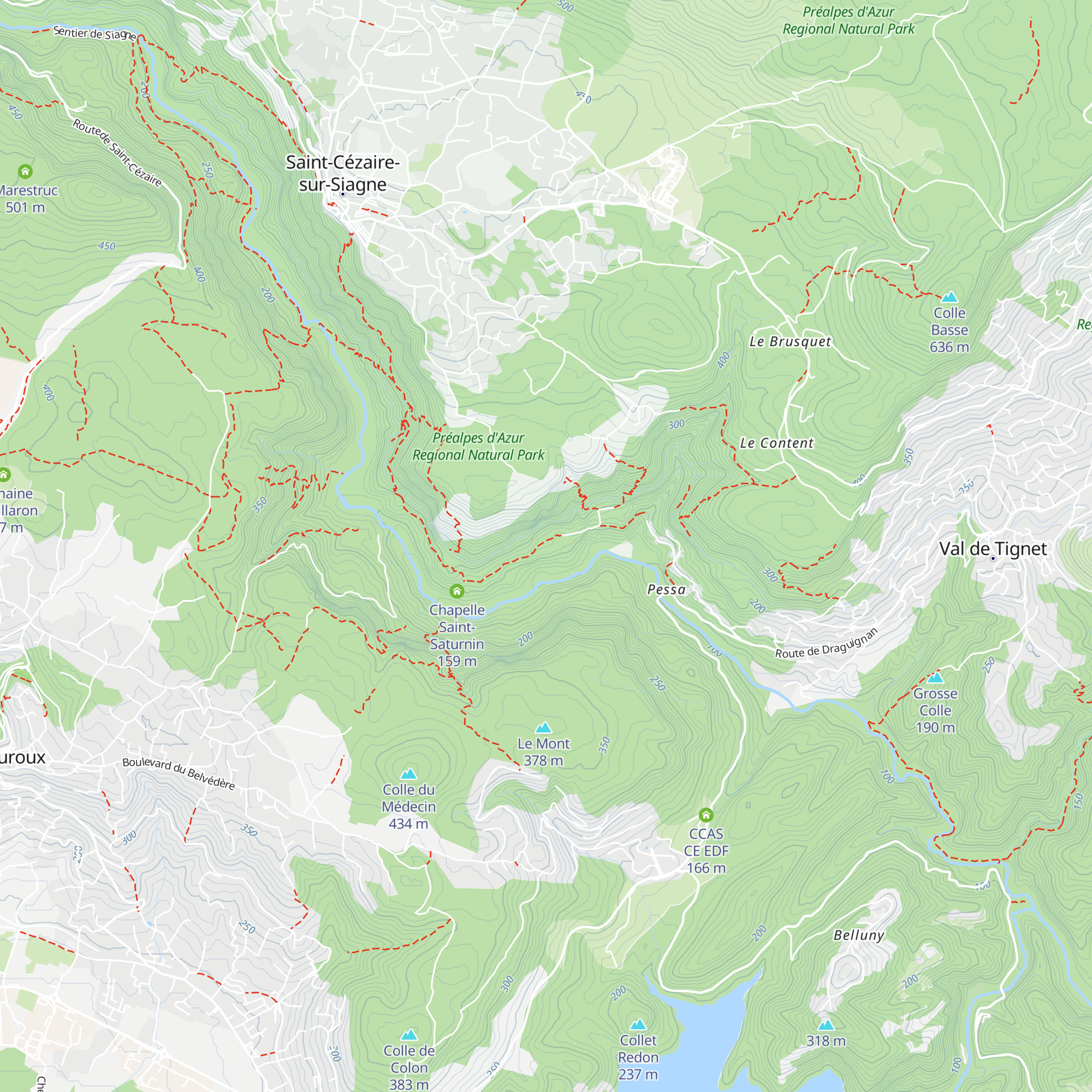 Les Tuves map