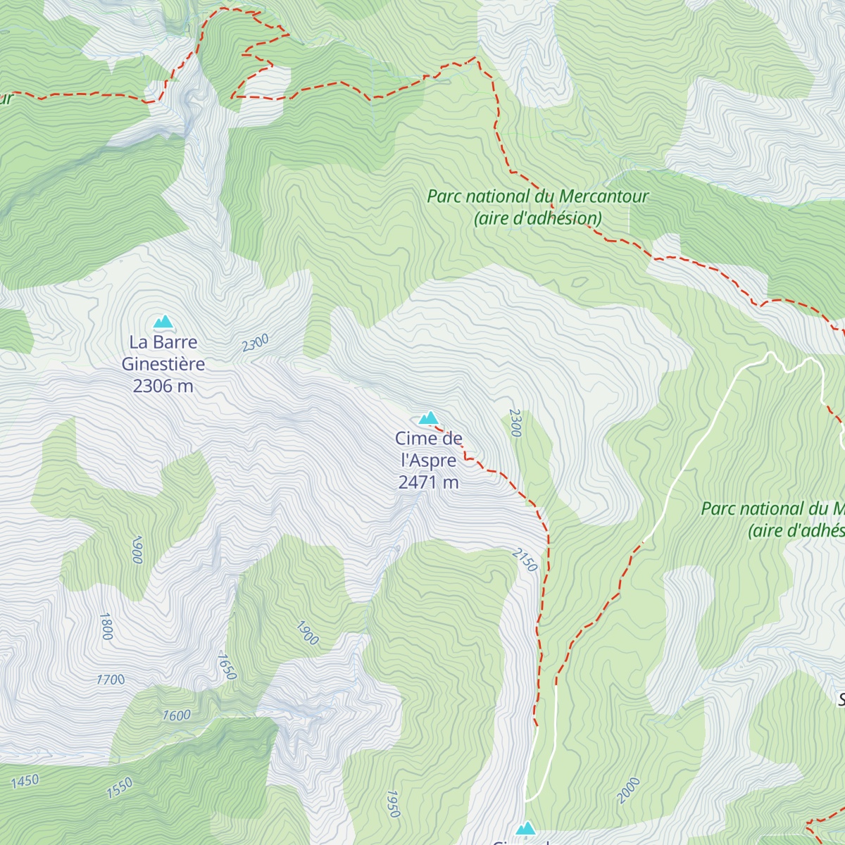 Cabane de l'Aspre map