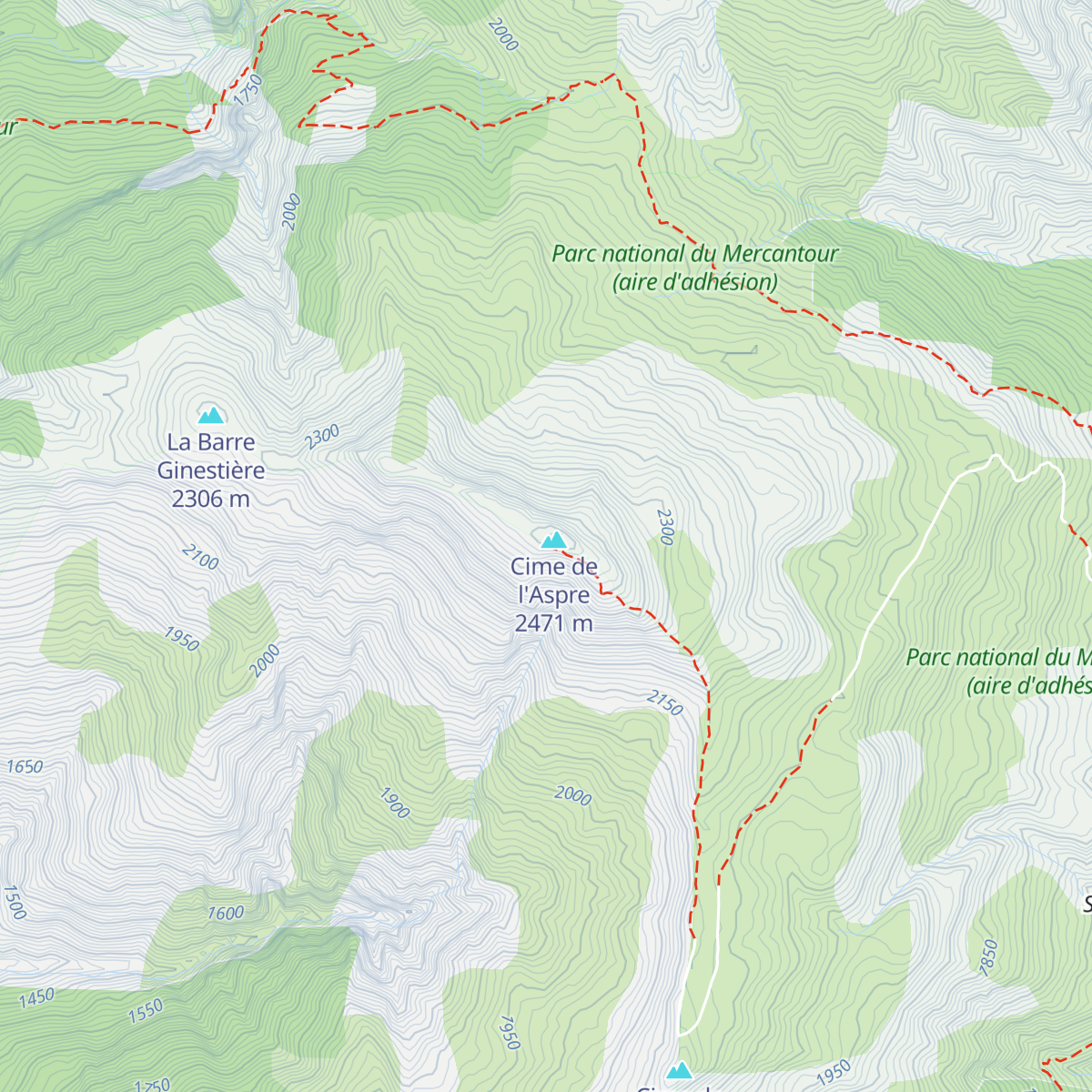 Cabane de l'Aspre map