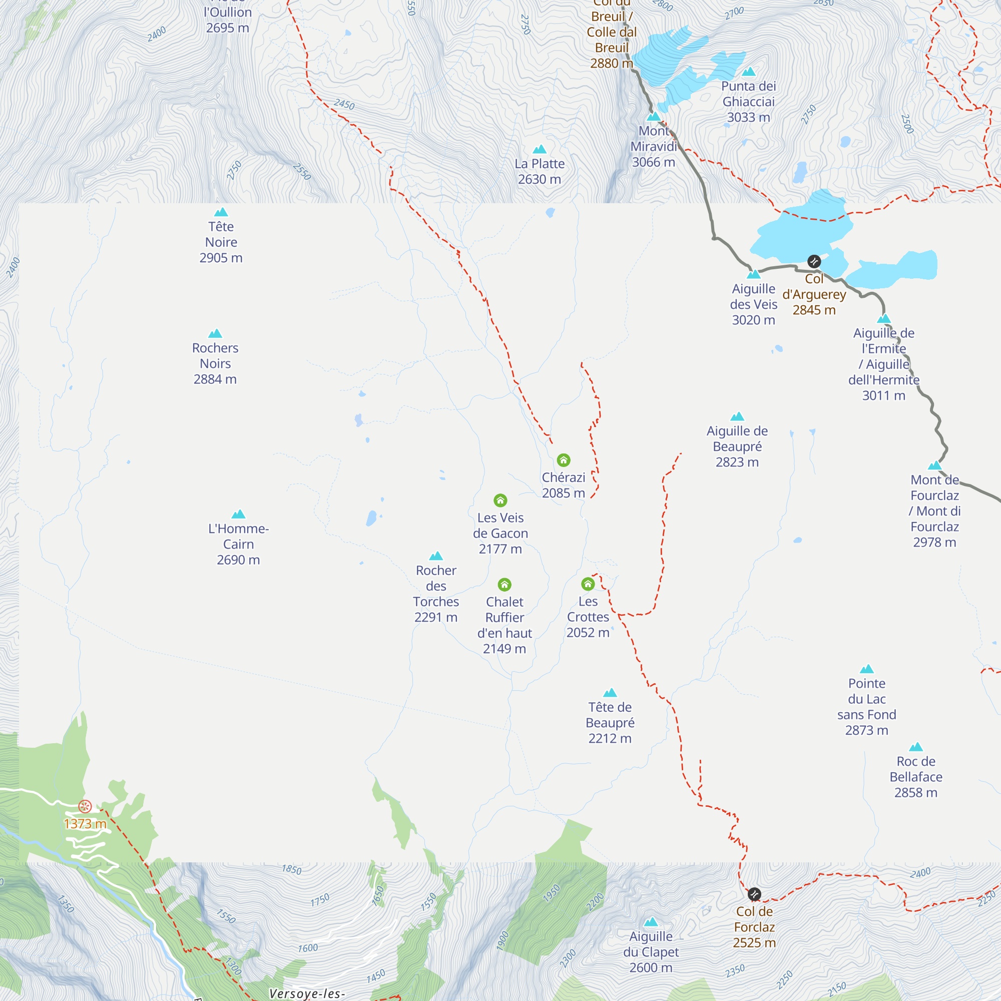 Les Veis de Gacon map