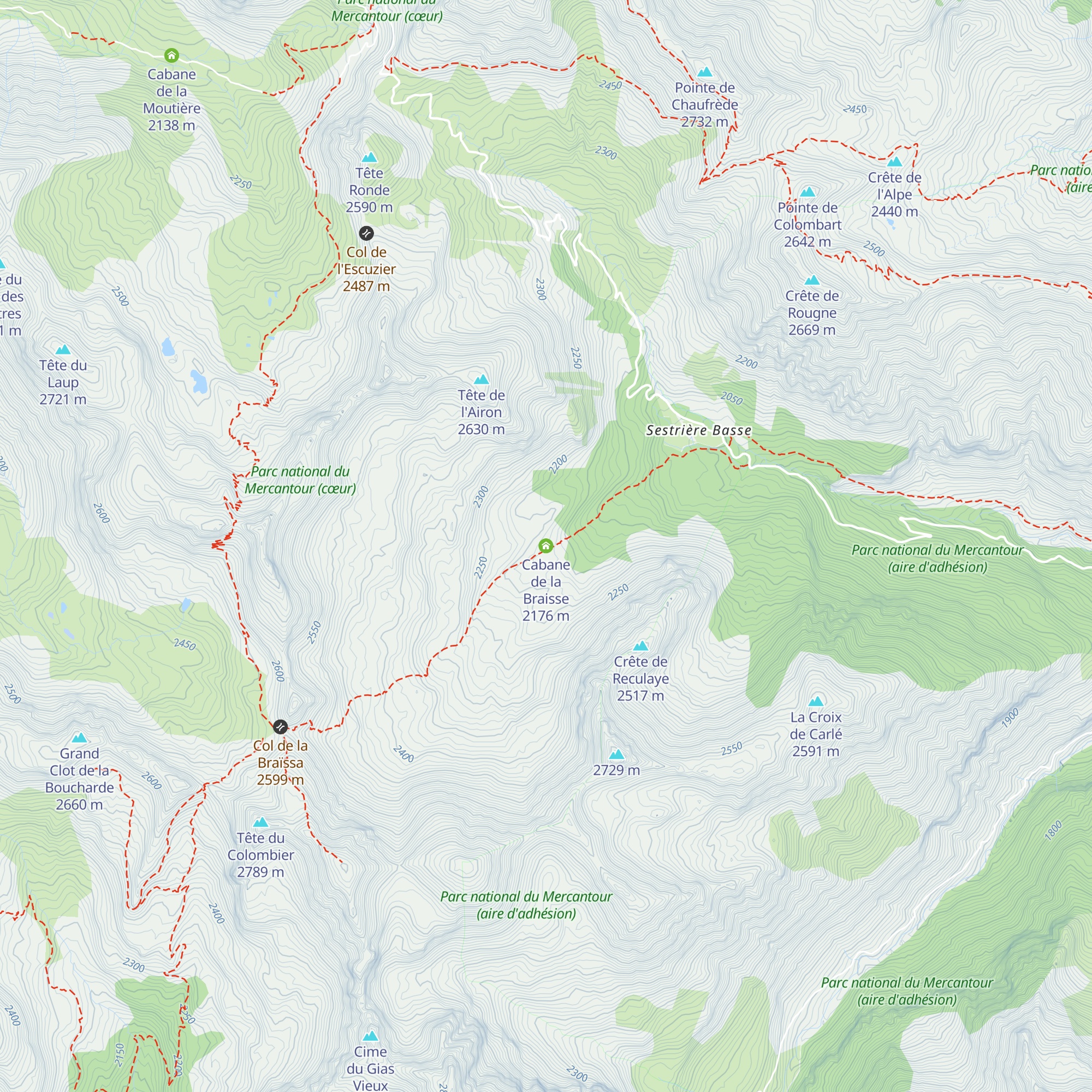 Cabane de la Braisse map