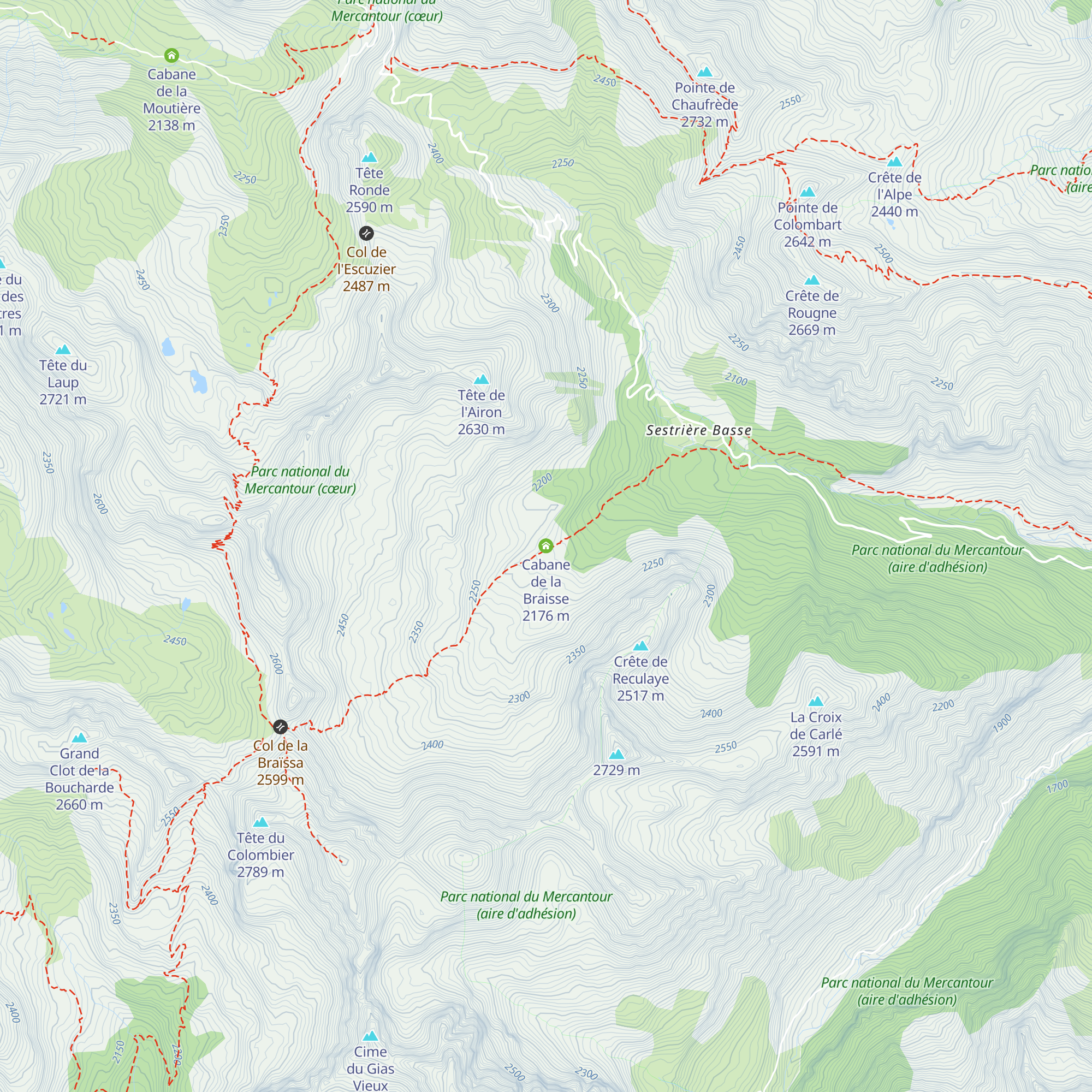 Cabane de la Braisse map