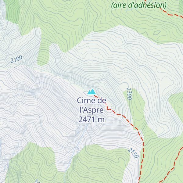 Map of Cime de l'Aspre