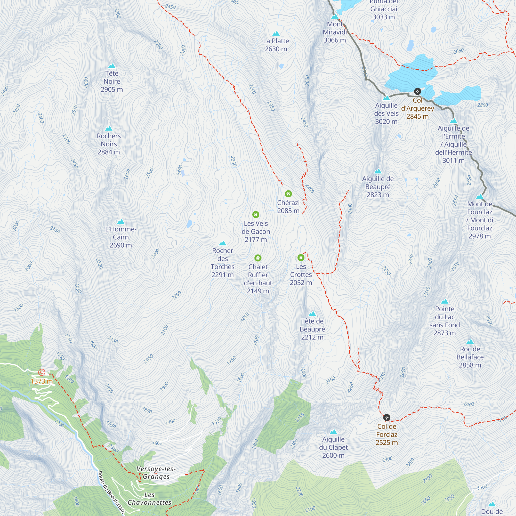 Chalet Ruffier d'en haut map