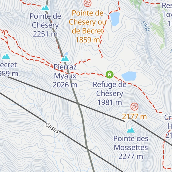 Map of Douane de Chésery