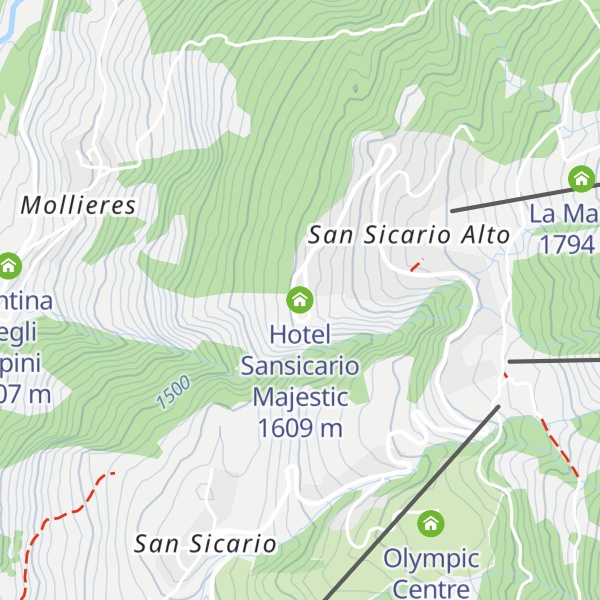 Map of Hotel Sansicario Majestic