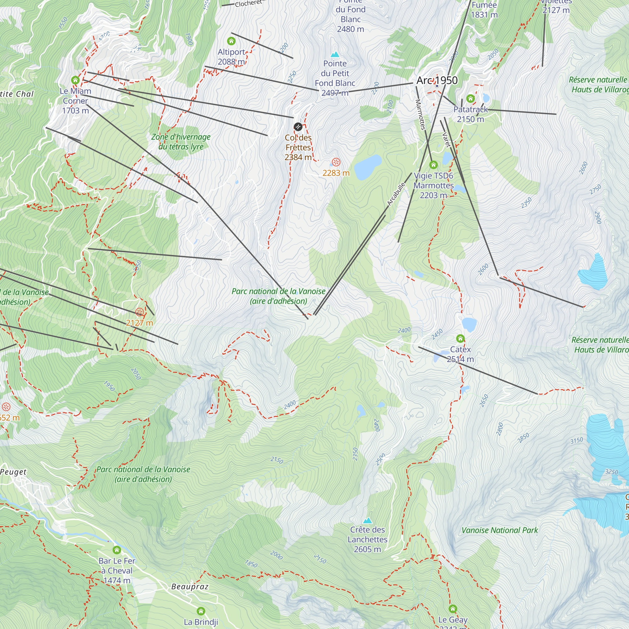 Vigie Col de la Chal map