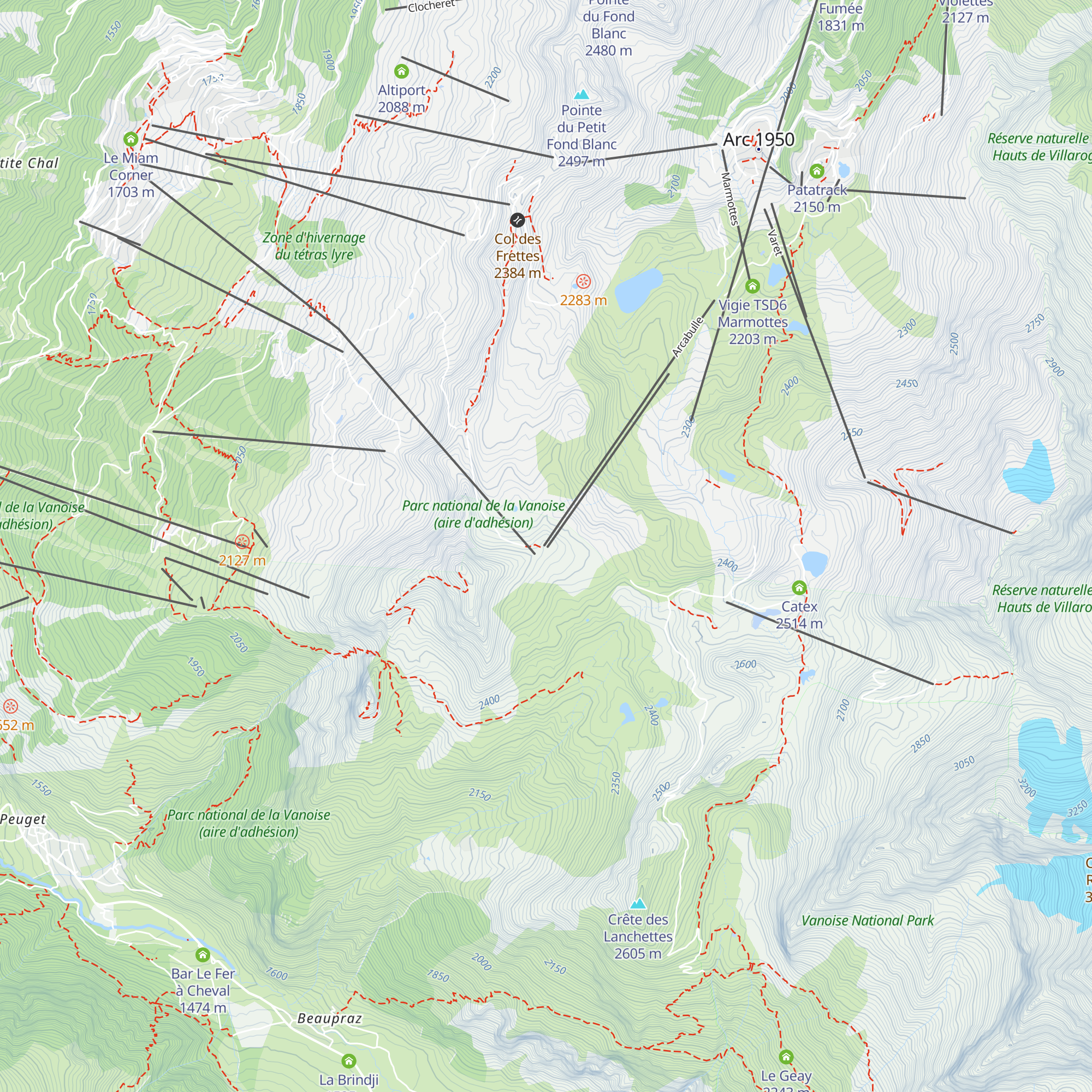 Vigie Col de la Chal map