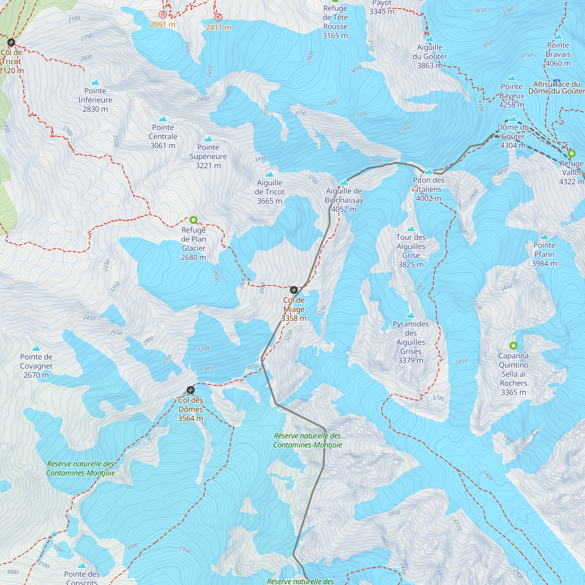 Ancien refuge Durier map