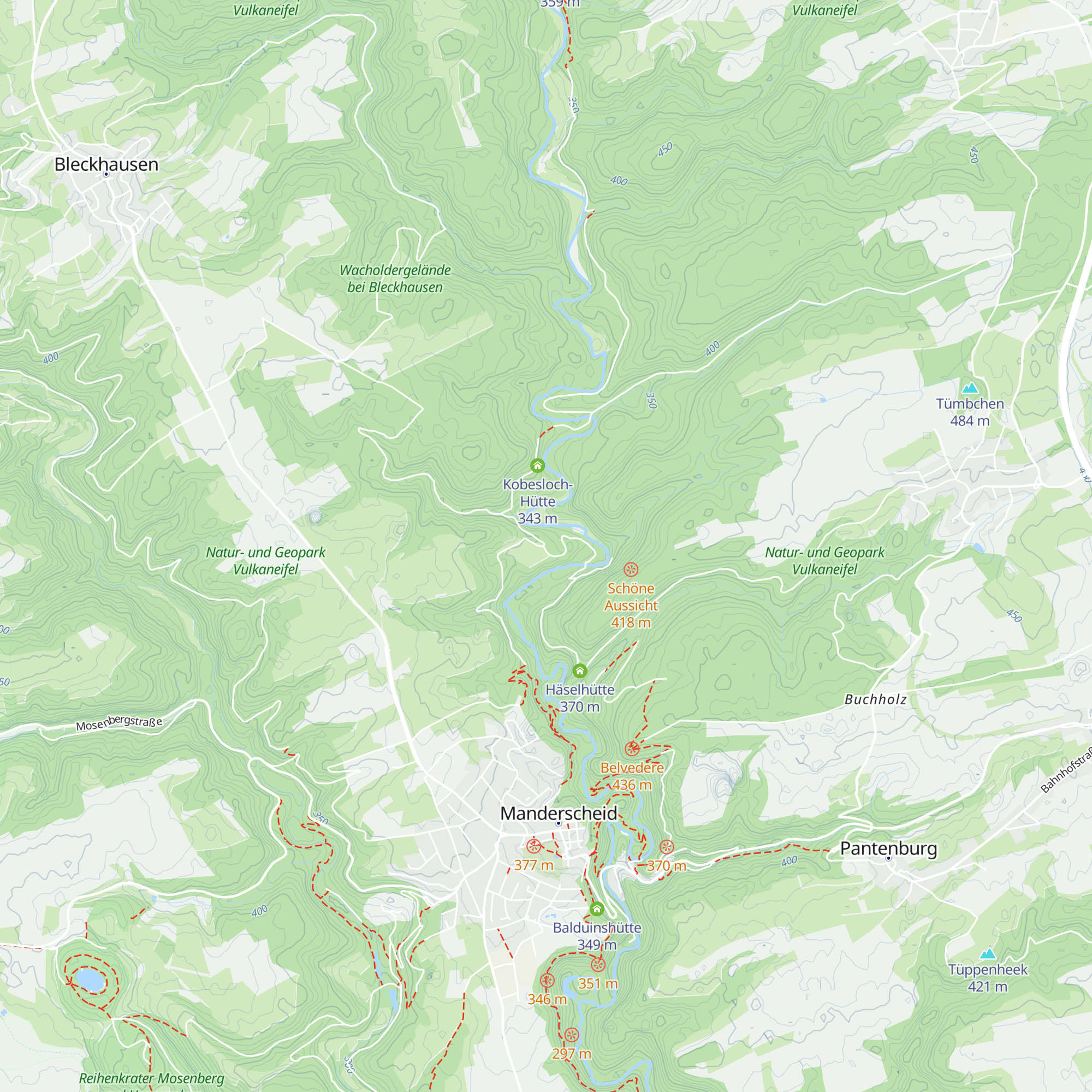 Hahnerflächhütte map