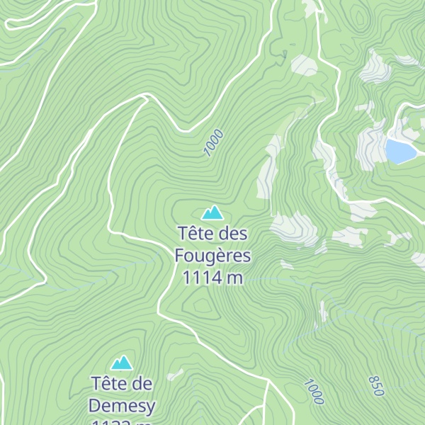 Map of Tête des Fougères