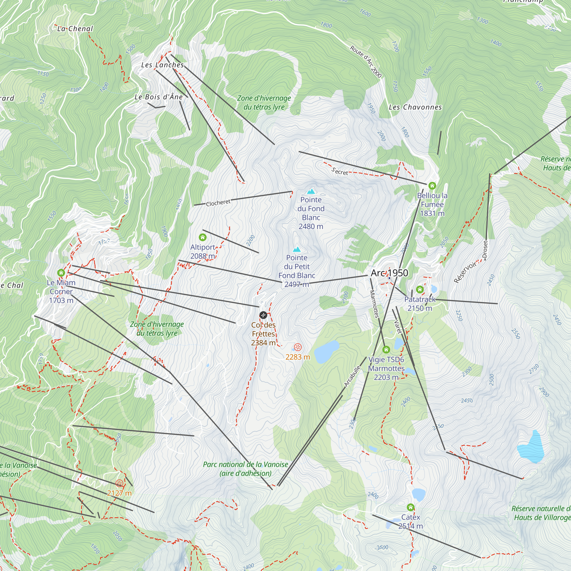 Vigie gare amont TSD6 Bois de l'Ours map