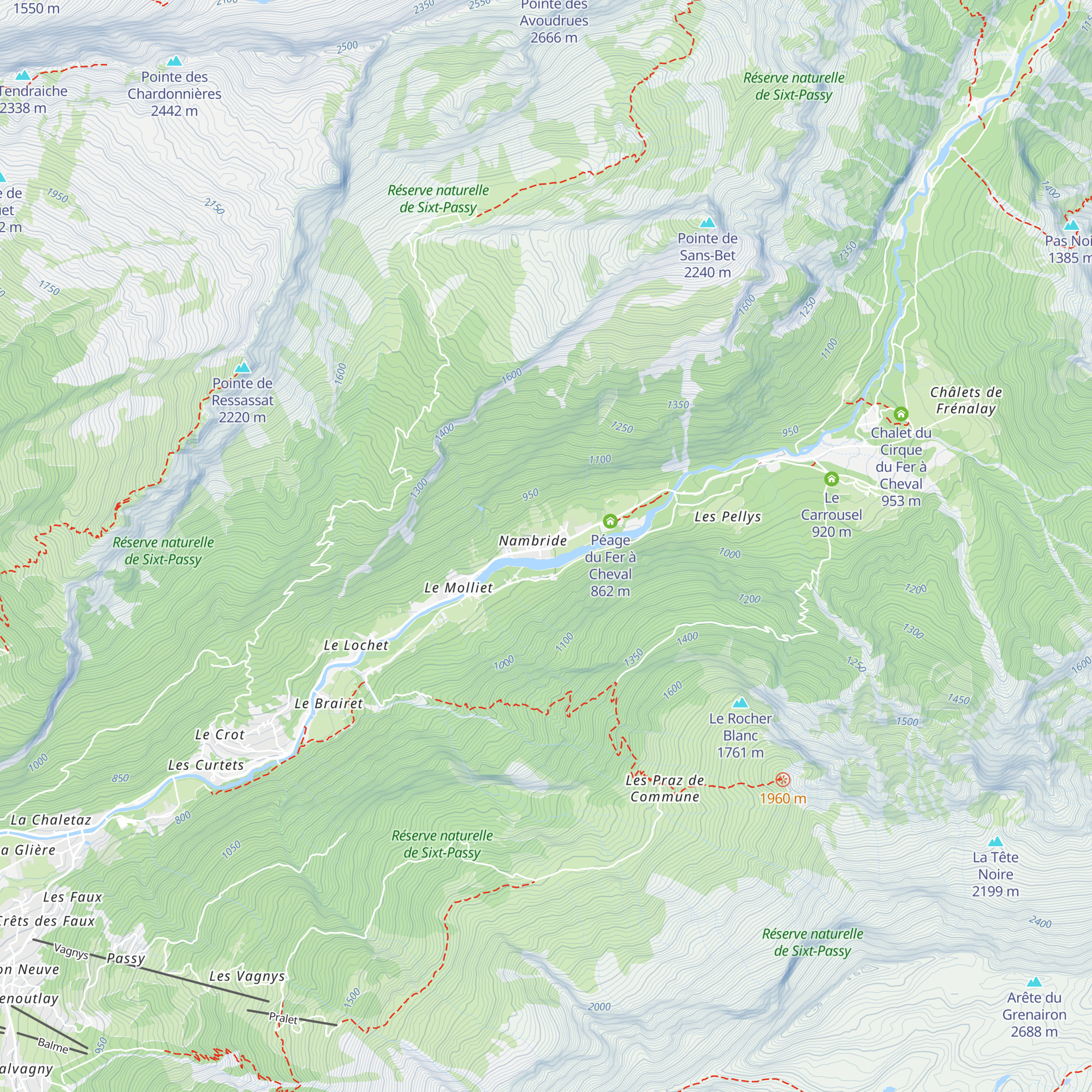 Gîte des Cascades map
