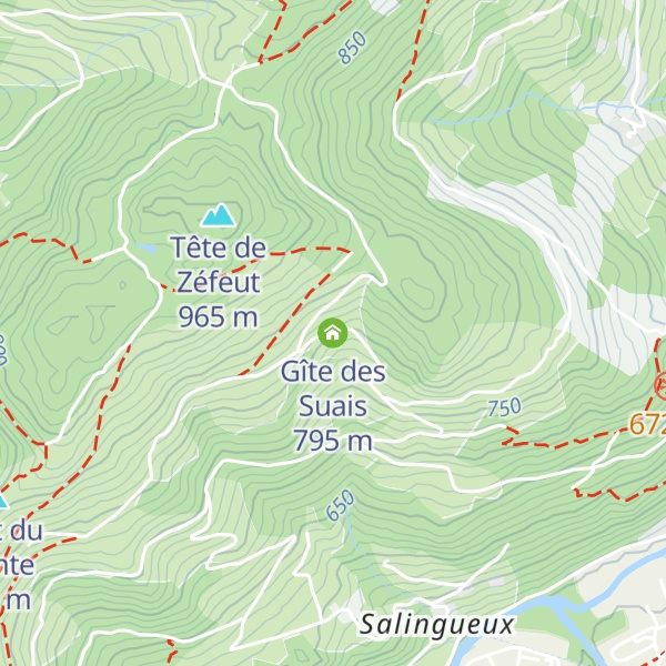 Map of Gîte des Suais