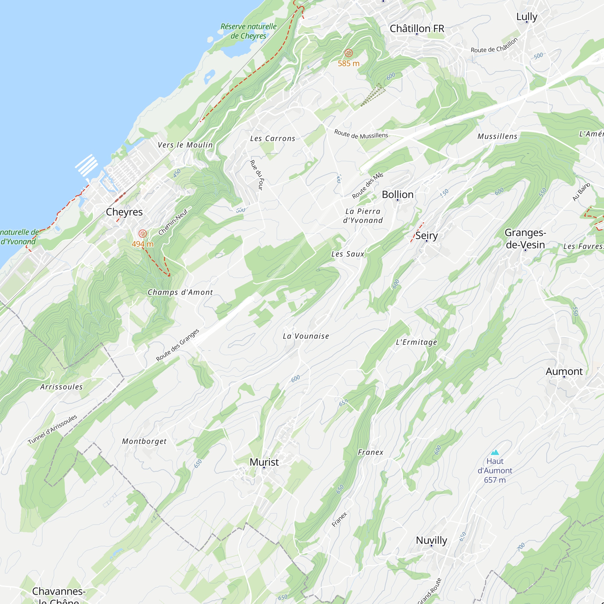 Refuge de la Vounaise map