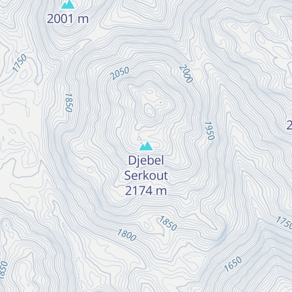 Map of Djebel Serkout