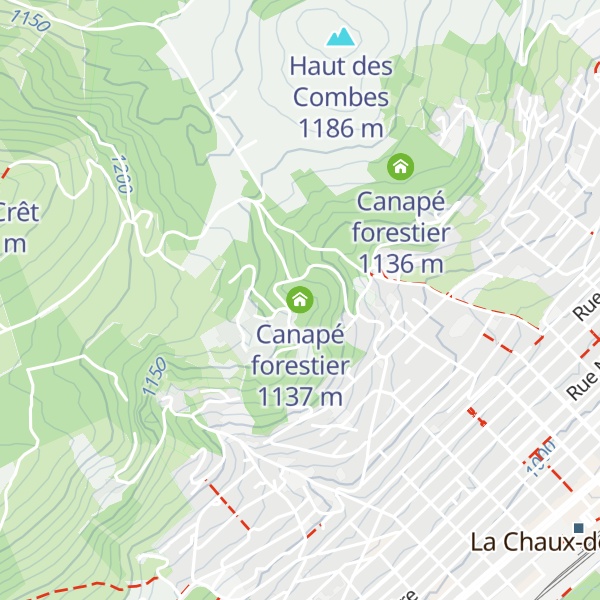 Map of Canapé forestier
