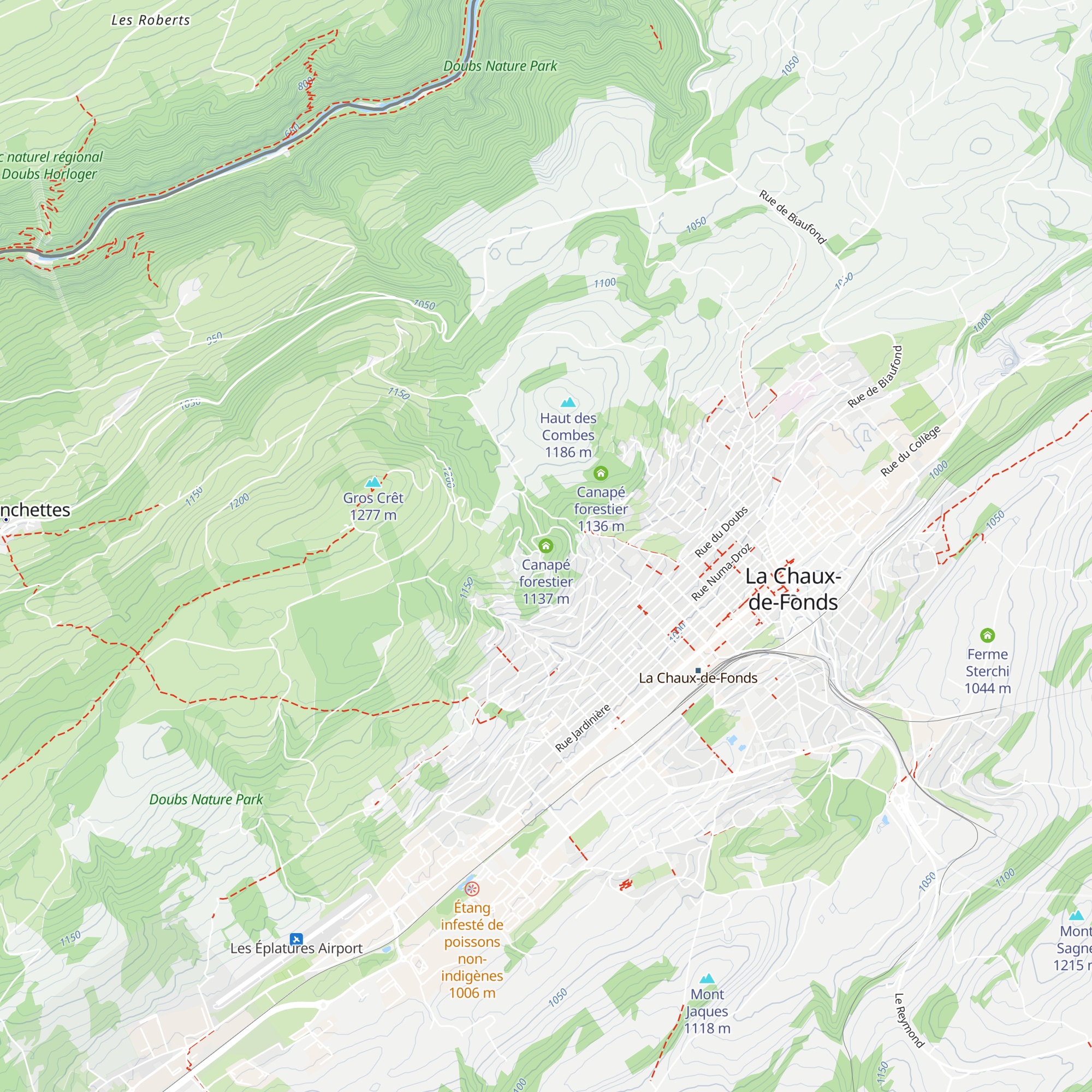 Canapé forestier map