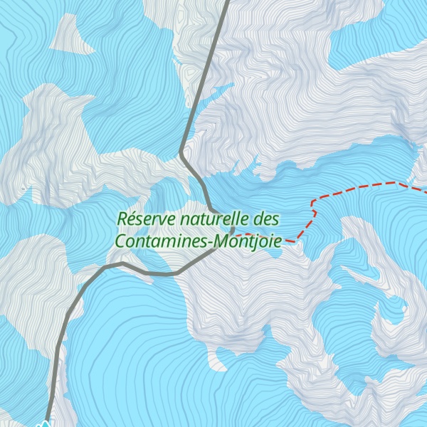 Map of Aiguille de Tré-la-Tête Centrale Nord-Ouest