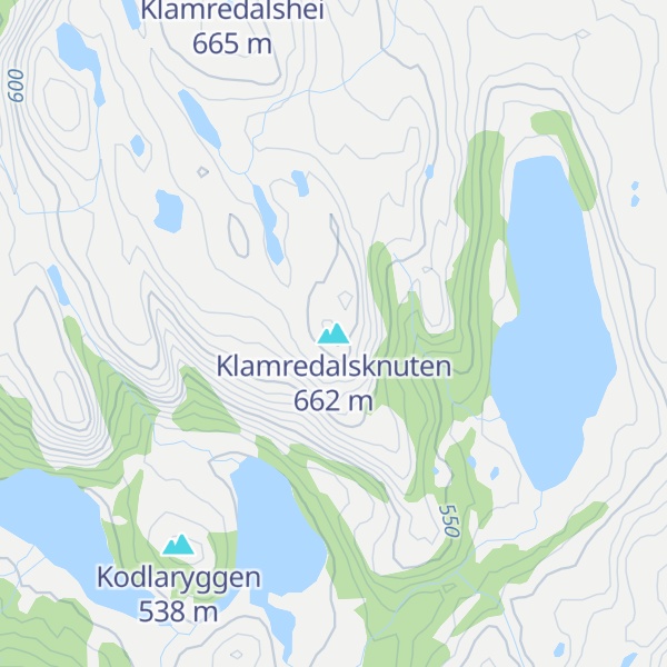Map of Klamredalsknuten