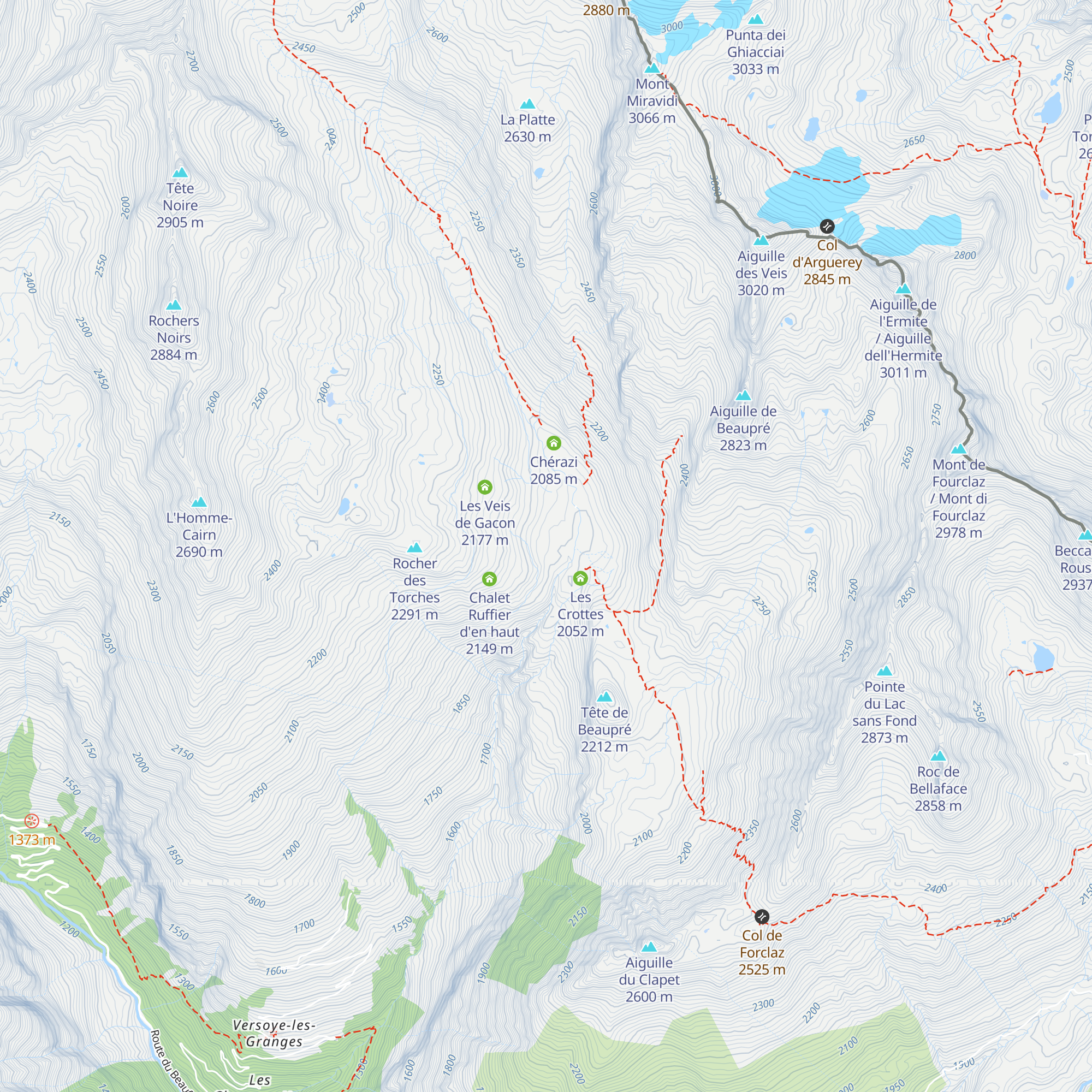 Plan des Veis map