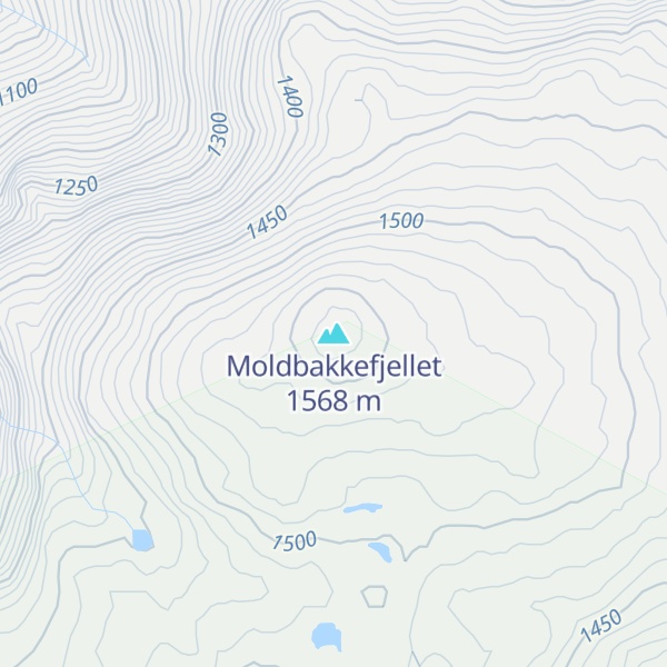 Map of Moldbakkefjellet