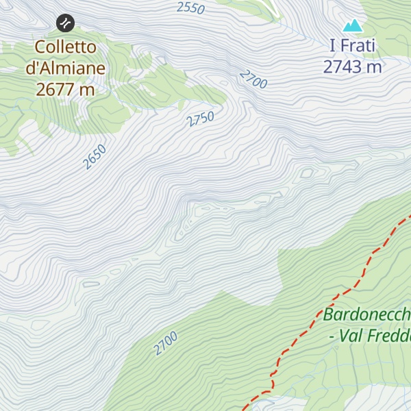 Map of Punta Valfredda