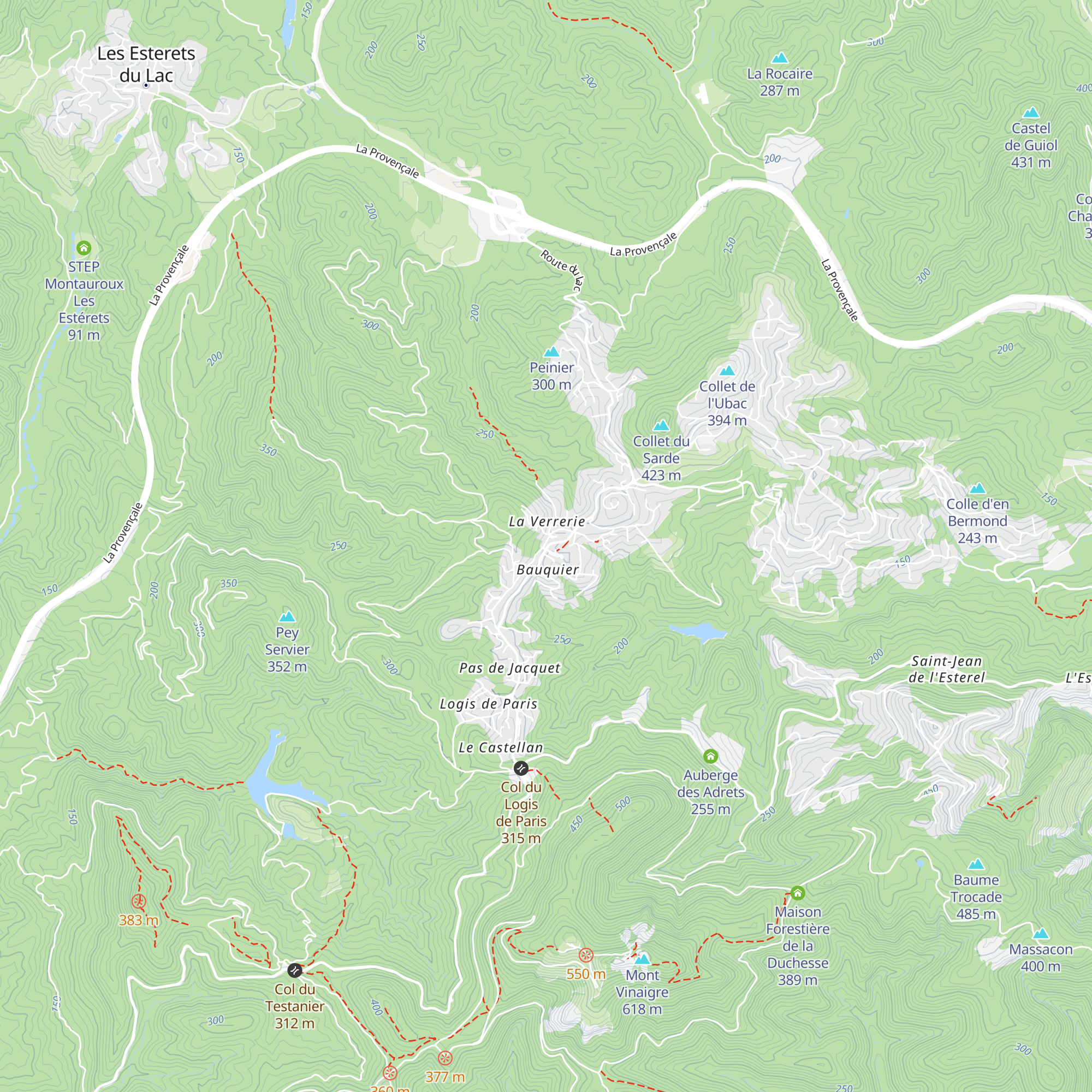 Office de tourisme des adrets de l’Estérel map