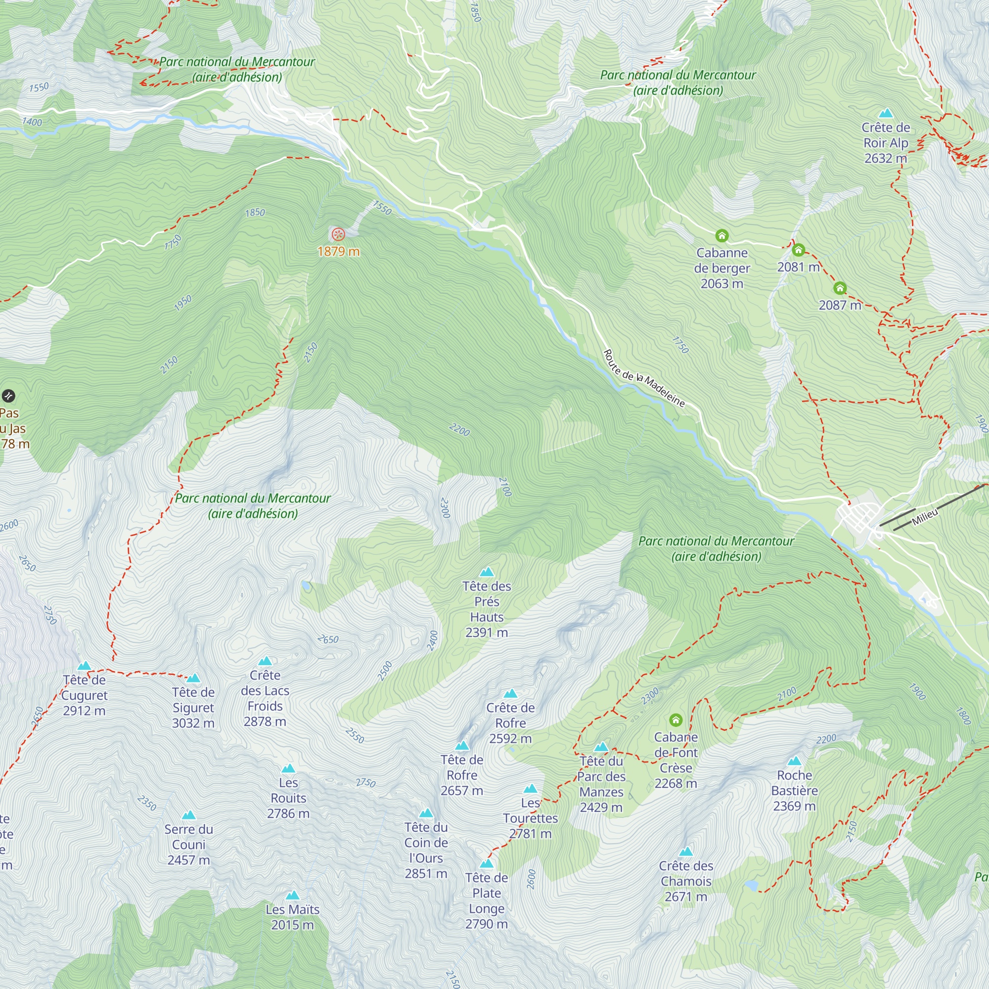 Cabane de la Duyère map