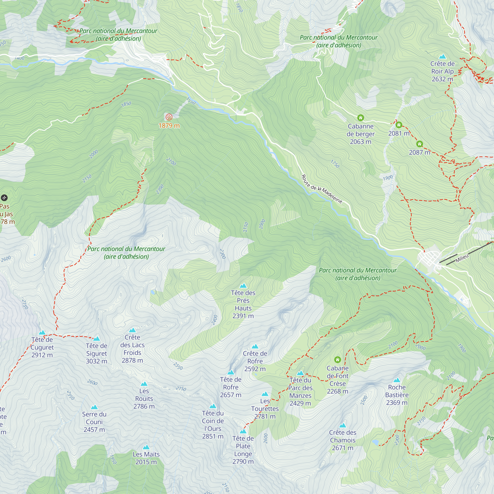 Cabane de la Duyère map
