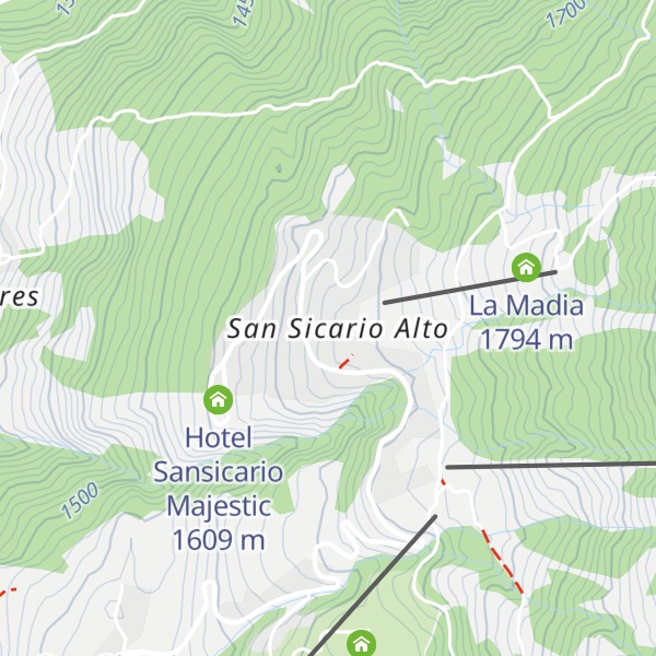 Map of Funicolare di Sansicario - Stazione Ovest