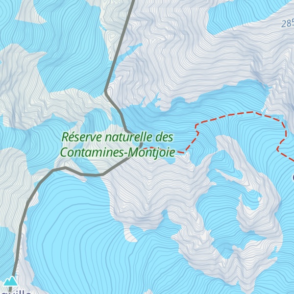 Map of Aiguille de Tré-la-Tête Centrale Sud-Est