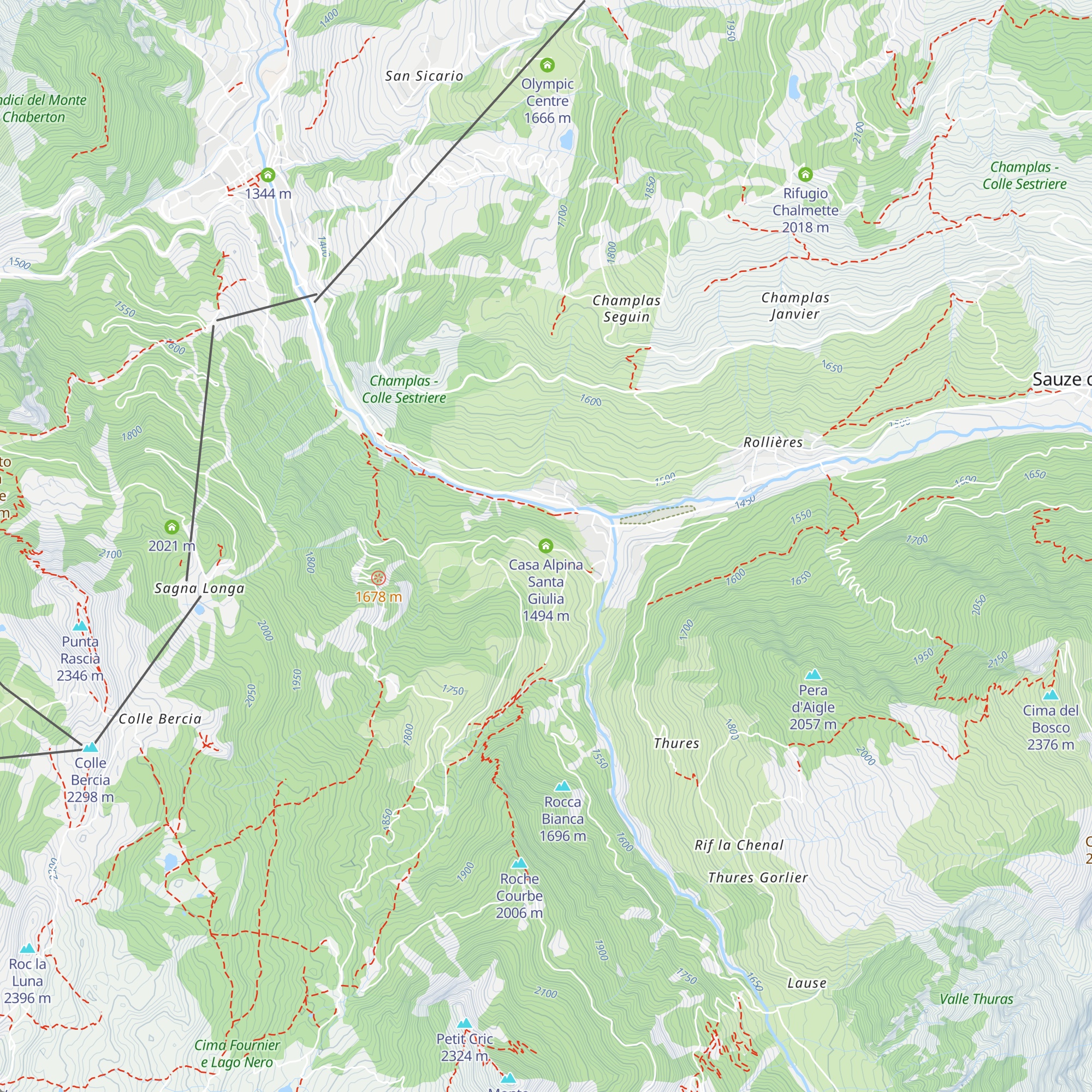 Casa Alpina Santa Giulia map