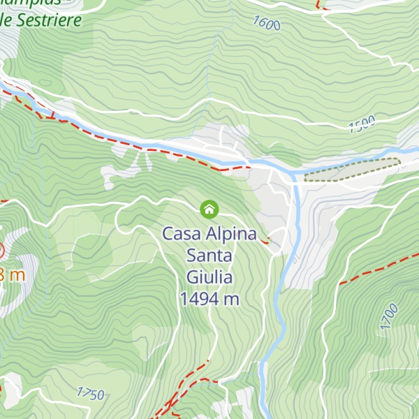 Map of Casa Alpina Santa Giulia