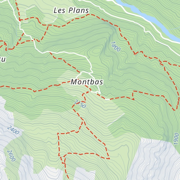 Map of Chalet-d'Alpage de Montbas