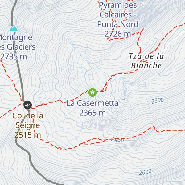 Map of La Casermetta