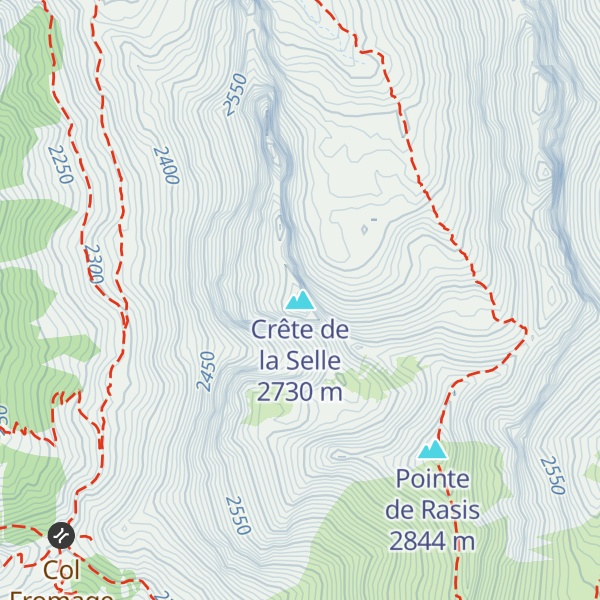 Map of Crête de la Selle