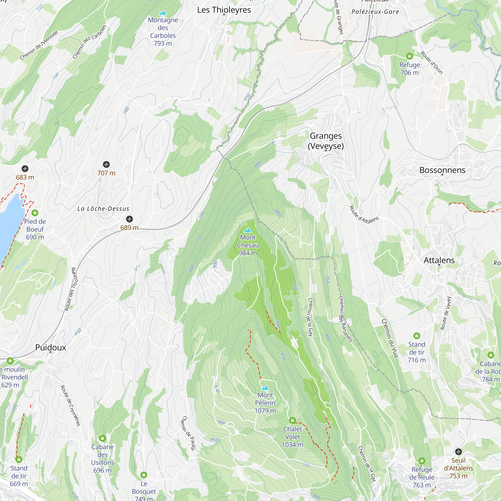 Buvette du Mont Chesau map