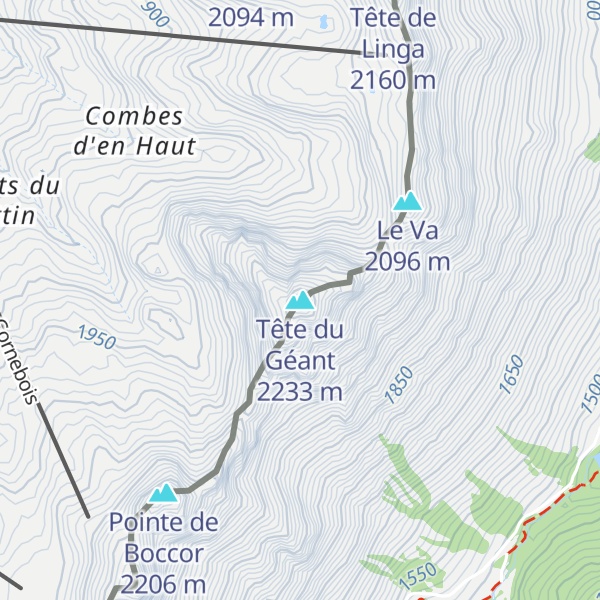 Map of Tête du Géant