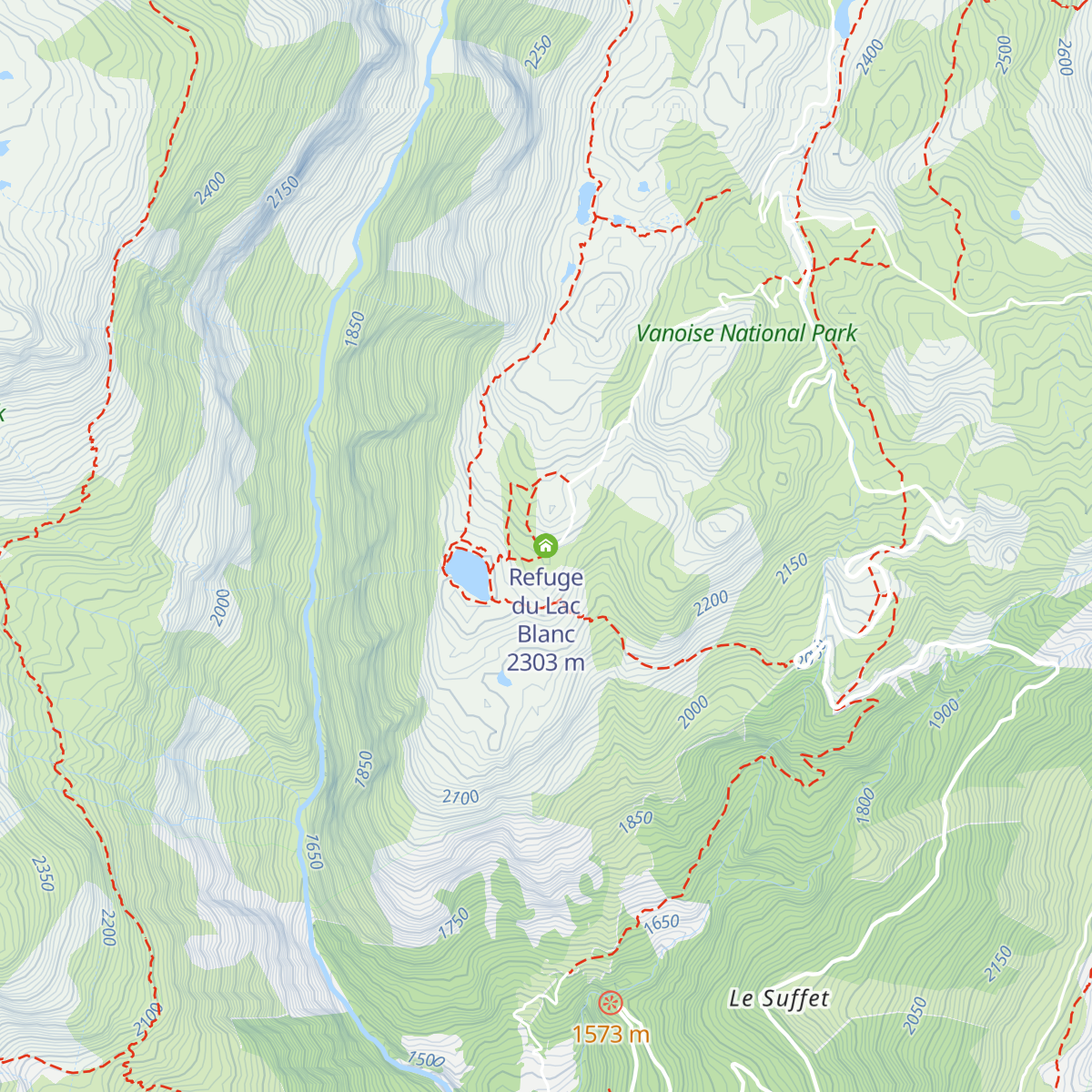 Refuge du Lac Blanc map