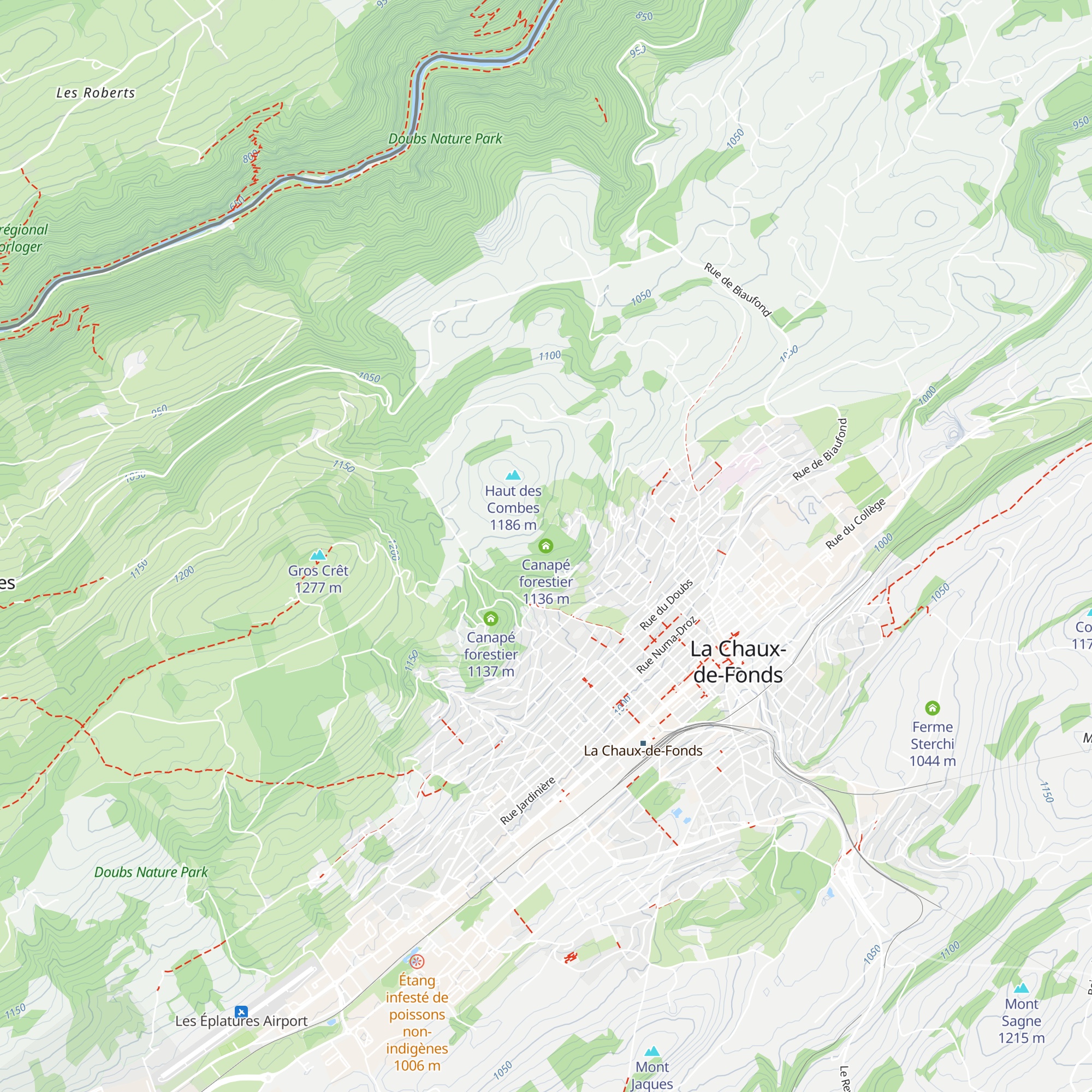 Canapé forestier map