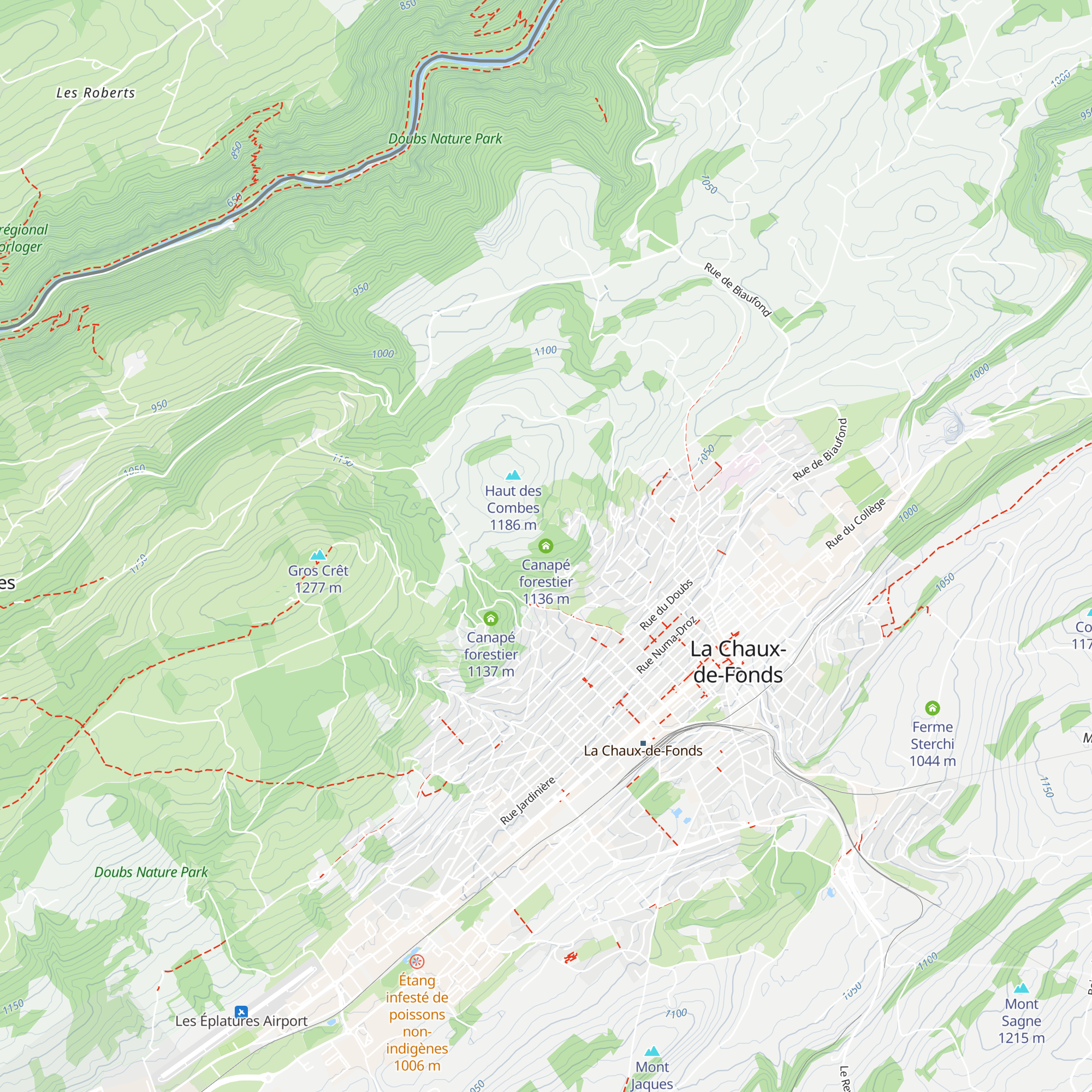 Canapé forestier map