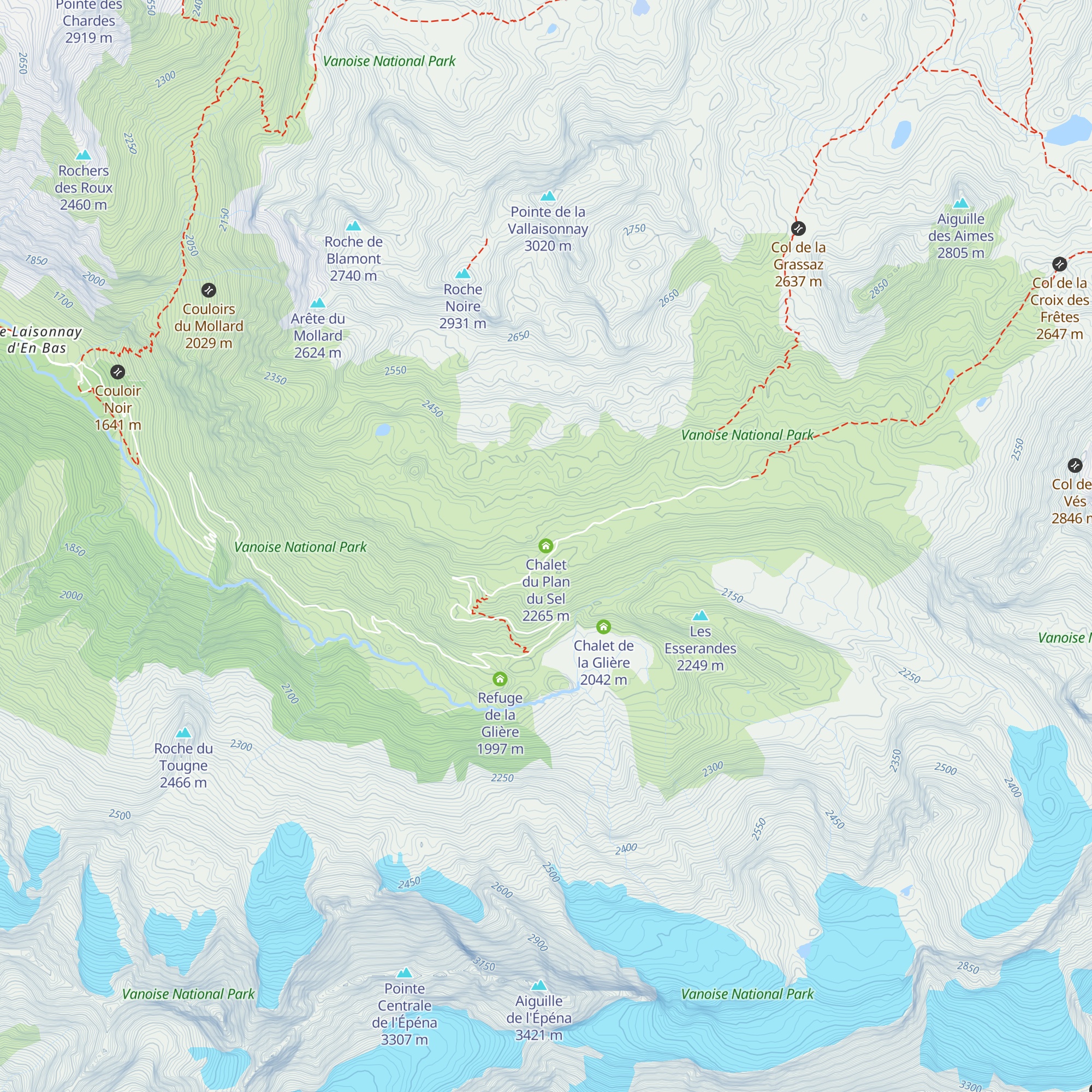 Chalet du Plan du Sel map