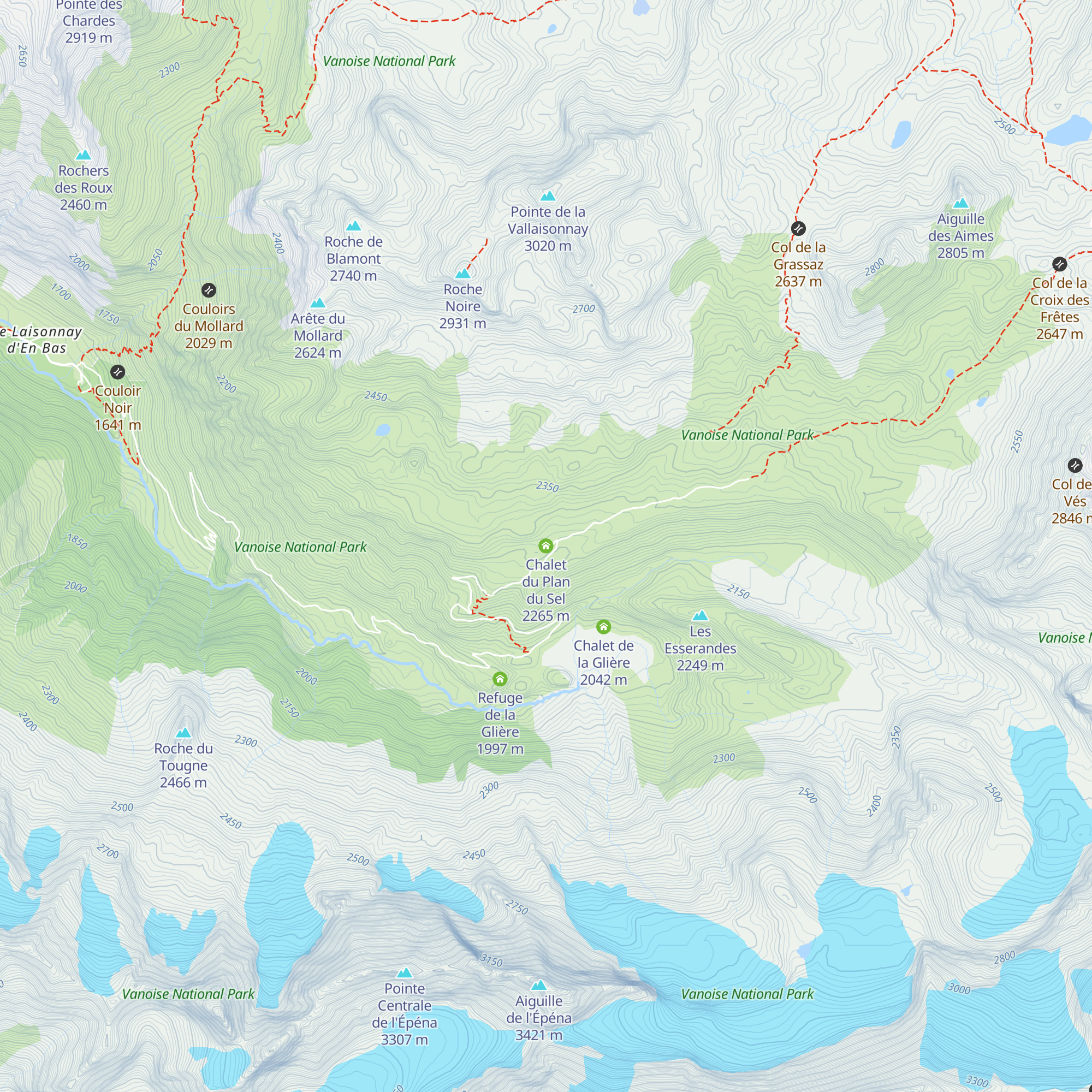 Chalet du Plan du Sel map